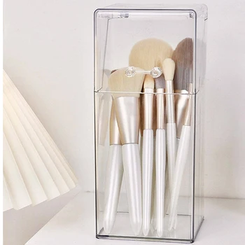 Aufbewahrungsbox für Make-up-Pinsel, einfaches und transparentes multifunktionales Aufbewahrungsregal