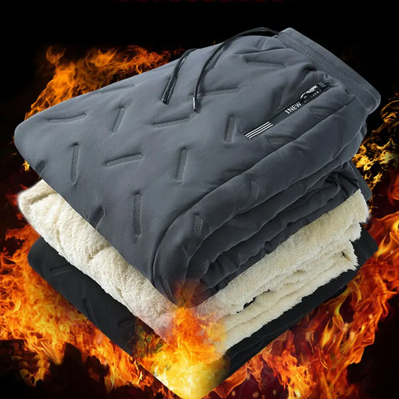 Winter Laufhose Kaschmir Verdicken Fleece Winddicht – Bild 6