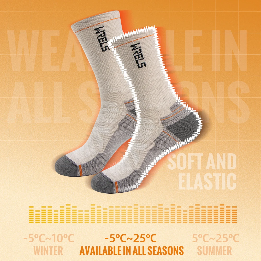 WRELS Socken aus Merinowolle, Wandern, Laufen, weich, leicht – Bild 4