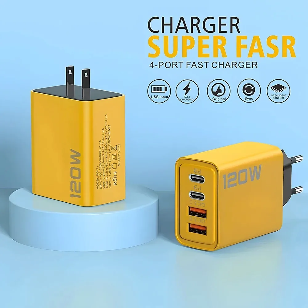 USB-C Ladegerät 120 W mit Kabel, Schnellladen – Bild 4