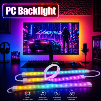 PC-Hintergrundbeleuchtung Monitor Ambilight Lichtstreifen APP-Steuerung Musik-Sync RGBIC LED-Leuchten