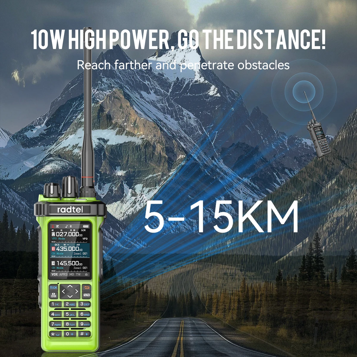 Radtel RT-950 PRO Grünes Bluetooth GPS APRS Programmierbares – Bild 3