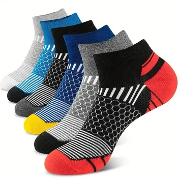 6 Paar kurze Sportsocken für Herren - feuchtigkeitsableitende, atmungsaktive, ganzjährige Sportsocken
