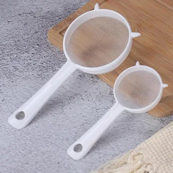Küche Handheld Kunststoff Sieb Teesieb Mehl Sieb Filter Wiederverwendbare Handheld Filter Küche Zubehör