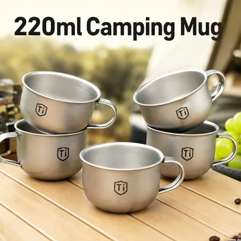 MINI Camping-Wasserbecher Tragbarer Tee-Kaffee-Becher Outdoor-Küchenausrüstung Bergsteiger-Becher 80/220ml