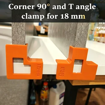 90-Grad-Winkelklemmen und T-förmige Regalhalterungen, speziell für 18-mm-Laminatplatten (4 Stück)