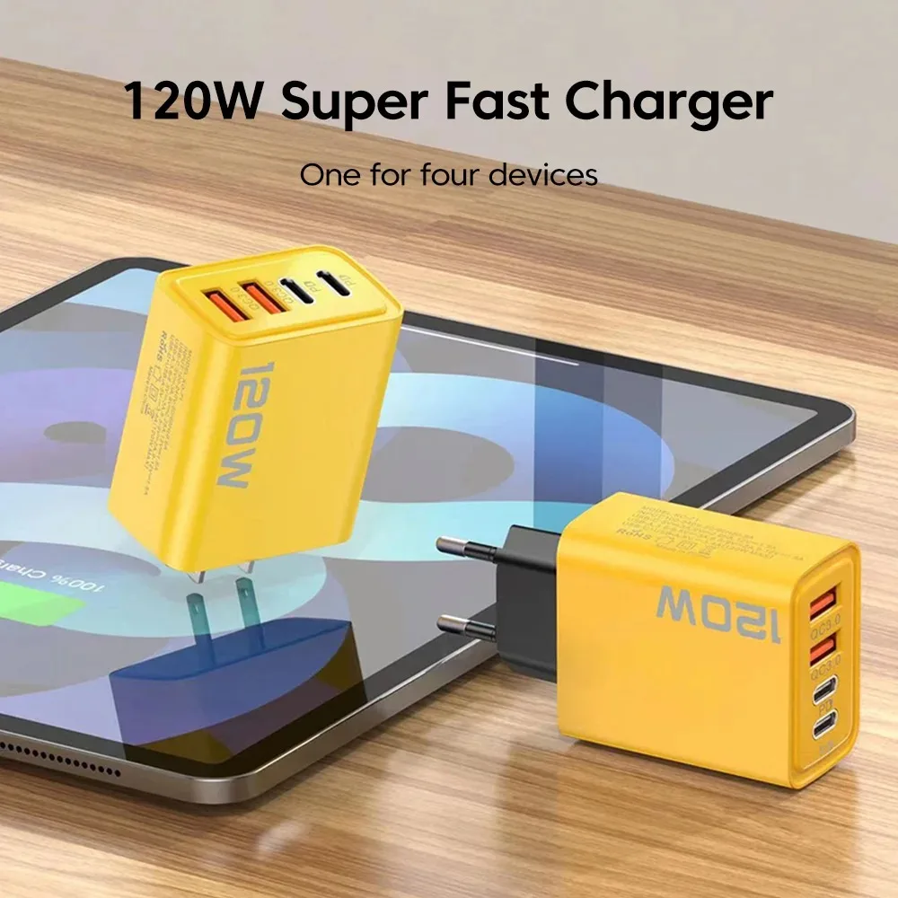 USB-C Ladegerät 120 W mit Kabel, Schnellladen – Bild 3