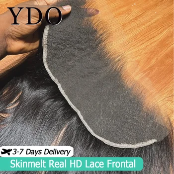 24 Zoll 13x6 Echthaar HD Lace Frontal Closure, hautnahe, vorgezupfte 5x5 7x7 HD Transparent Lace Closure, nur