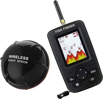 Drahtlose Sonar Angeln Alarm Fisch Finder Unterwasser Echolot Angeln Detektor Tragbare Fisch Finder