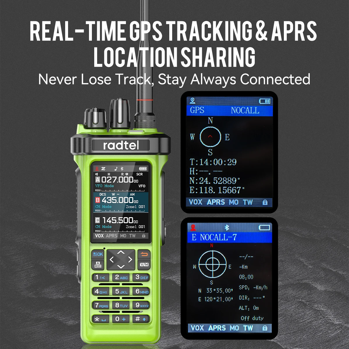 Radtel RT-950 PRO Grünes Bluetooth GPS APRS Programmierbares – Bild 4