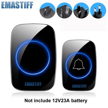Home Welcome Doorbell Intelligente kabellose Türklingel, wasserdicht, 150 m Fernbedienung, EU AU UK