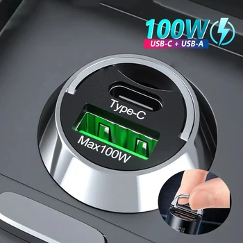 USB-C Auto-Ladegerät 100 W, QC 3.0, für Zigarettenanzünder