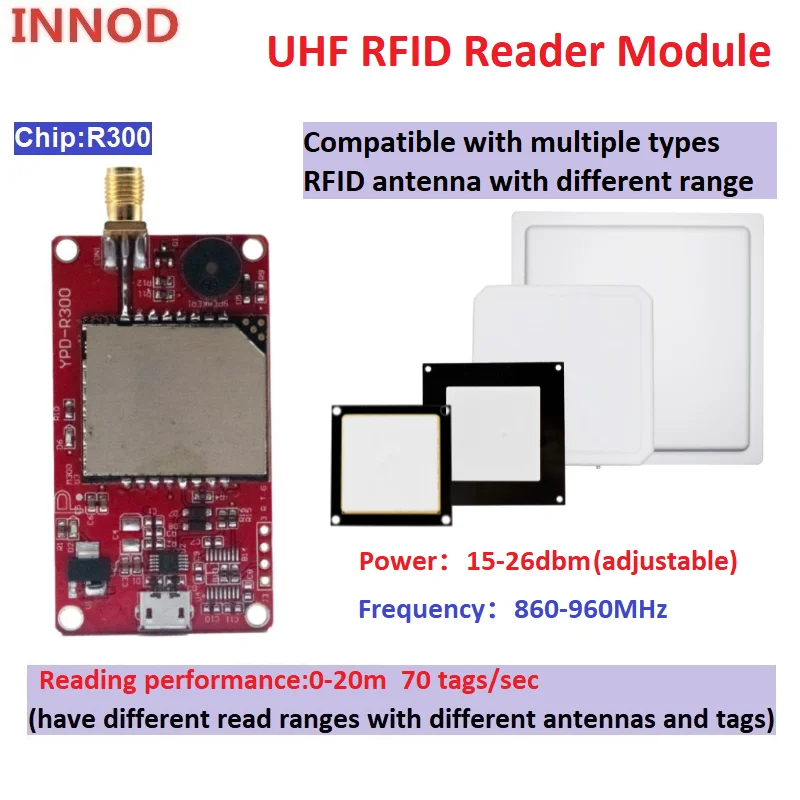 R300 RFID UHF Lesemodul für ESP32 Raspberry Pi Arduino | – Bild 4