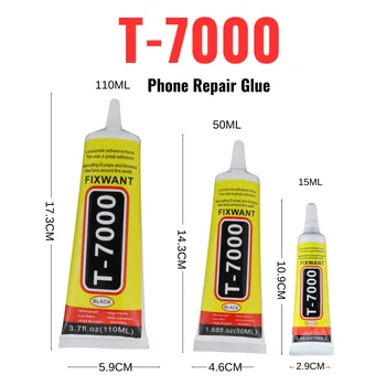 FIXWANT 15/50/110ML T7000 Schwarz Handy Tablet Reparatur Batterie Abdeckung LCD Rahmen Kleber T-7000
