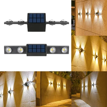 Solar Außenleuchten Garten Home Dekoration Balkon Wall Washer Lichter Villa Außenstrahler Wasserdichte
