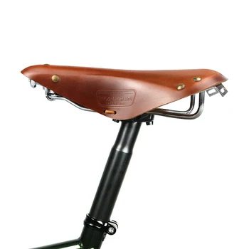WALGUN RR175 Retro-Fahrradsattel, weiches Leder, Fahrradsattel für Damen und Herren, für Vintage