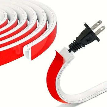 1/2/3/5 Meter Flexibles Bodenkabel Abdeckkabel Selbstklebendes Wandkabel Hider Internet Draht Kanal Schlitz