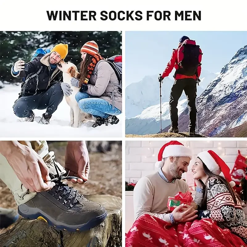 5 Paar Socken aus Merinowolle für Herren, superdicke – Bild 6