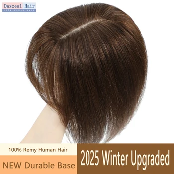 360 ° Abdeckung Haar Topper für Frauen mit dünner werdenden Haar Clip in Extensions Upgrade PU Seide Basis