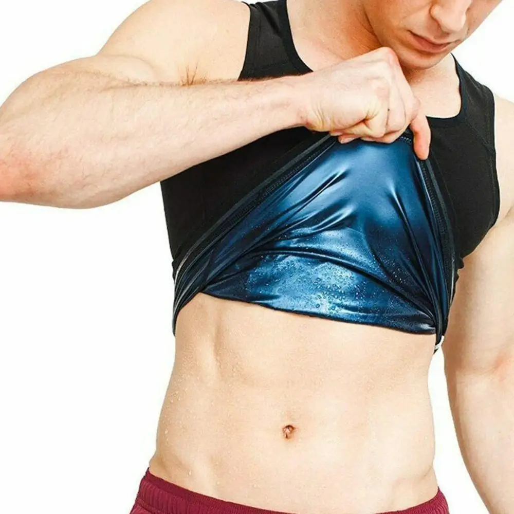 Männer Neopren Schweiß Sauna Weste Taille Trainer Abnehmen – Bild 2