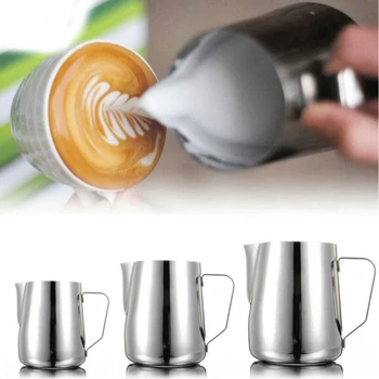 100/350/600 ml Milch Krüge Mode Edelstahl Milch Handwerk Milch Aufschäumen Krug Kaffee Latte Aufschäumen Kunst