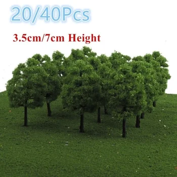 Grüne Modellbäume Zug Eisenbahn Modellbausatz Layout Landschaft künstliche Miniatur Mini Baum Wargame