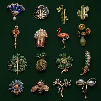 Mode Tier Pflanze Anstecknadeln Früchte Lebensmittel Mix Broschen Abzeichen Rucksack Niedliche Pins Party