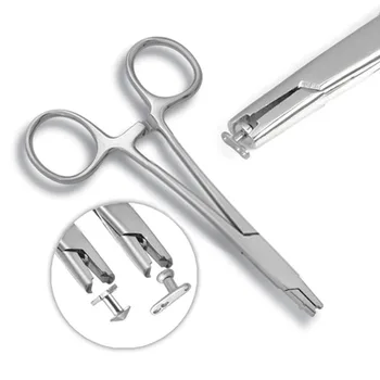 Chirurgenstahl Professionelle Dermal Anker Halten Rohr Werkzeug Zange Dermal Disc Forcep Professionelle