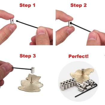 Brosche Pin Sicher Keepers Pin Schlösser Locking Pin Rücken Mit Wrench Tools K3ND (10 Stück)