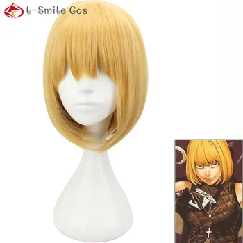 Perücken M Mihael Keehl kurze gelbe hitzebeständige Haarperücken Cosplay Kostüm Perücken + Perückenkappe