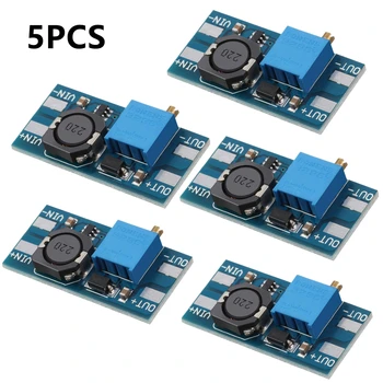 MT3608 DC-DC Aufwärtswandler Booster-Stromversorgungsmodul Boost-Step-up-Board MAX Ausgang 28V 2A (5 Stück)