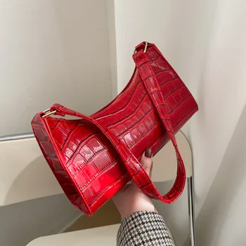 Mode PU Leder Taschen für Frauen Alligator Muster Achsel Handtasche Weibliche Kleine Unterarm Messenger Tasche