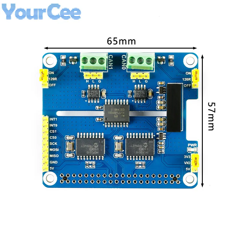 2-Kanal isolierter CAN-Erweiterungs-HAT MCP2515 SN65HVD230 – Bild 4