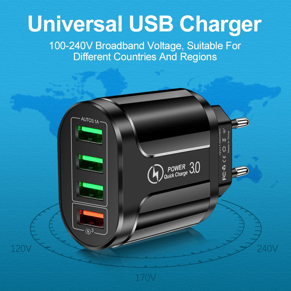 45 W USB-Ladegerät Schnellladung QC 3.0 Wandladung für iPhone – Bild 4