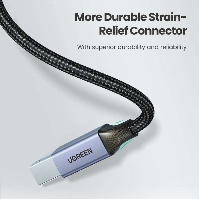 Ugreen USB-Druckerkabel USB Typ B Stecker auf A Stecker USB – Bild 4