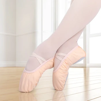 Mädchen Ballettschuhe für Frauen Ballerina Schuhe Ballerinas Frauen Leinwand Weiche Sohle Tanz Hausschuhe
