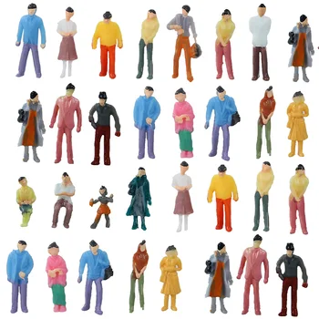 Modell-Miniaturfiguren im Maßstab 1:100/150/200 im N-Maßstab, bemalte Szenen, Modellierung (100 Stück)
