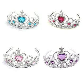 Prinzessin Accessoires Elsa Dress Up Set für Kleinkind Mädchen Elsa Krone Kostüm für Kinder Party Hochzeit