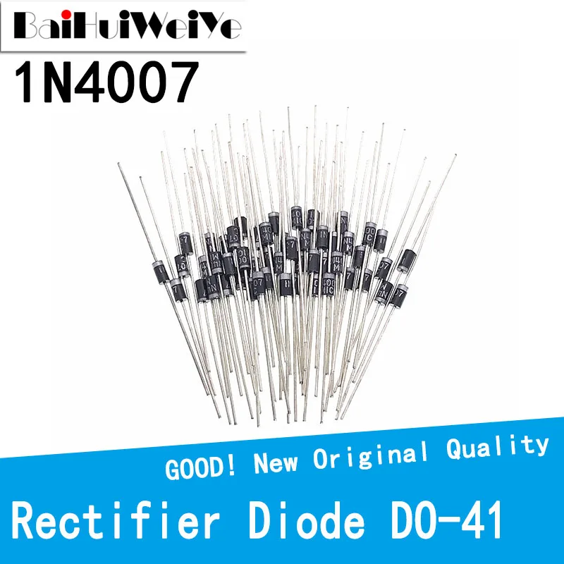100 TEILE/LOS 1N4007 IN4007 4007 N4007 1A 1200V DO41High
