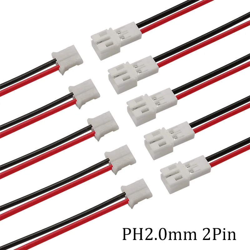 5 paar PH2.0 2Pin JST Draht Anschlüsse Pitch 2,0mm JST 2P