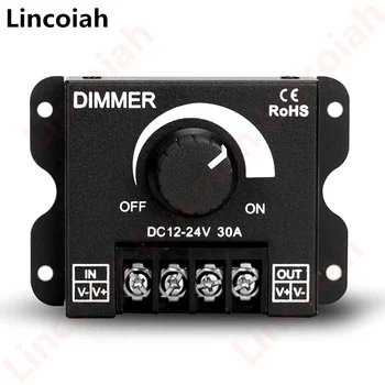 LED-Lichtleisten-Dimmer, DC12V-24V 30A PWM-Dimmcontroller für Dimmerknopf, Helligkeit einstellen