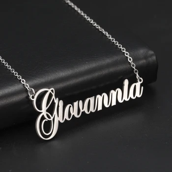 Sipuris Benutzerdefinierte Namenskette, personalisierte goldene Halsband-Edelstahl-Halskette für Frauen