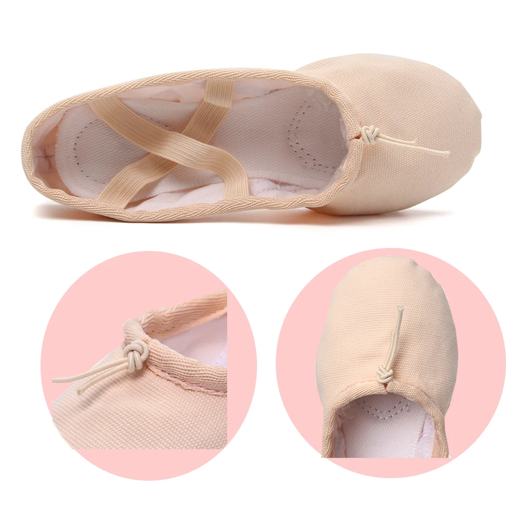 Mädchen Ballettschuhe Leinwand Flache Ballett Hausschuhe – Bild 6