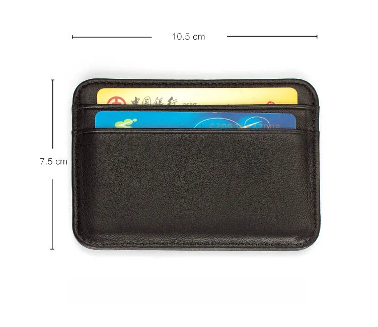 Neue Dünne 100% Schaffell Echtes Leder männer Brieftasche – Bild 6