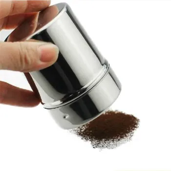 Edelstahl Streuen Kakao Zimt Zucker Gaze Mesh Jar Gewürz Flasche Phantasie Kaffee Pulver Duster