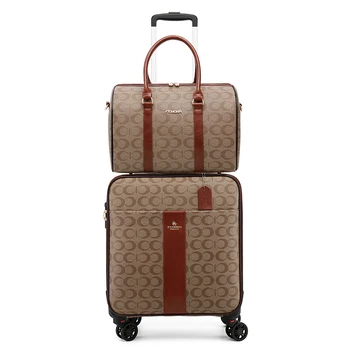 Luxuriöse PU-Leder-Trolley-Koffersetze, Handtaschen, modische Rollkoffer, beliebte Trolley-Gepäckstücke