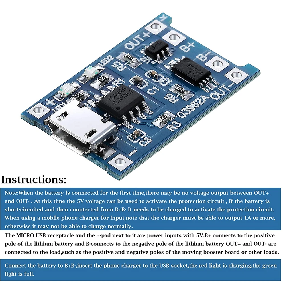 1 Stück 5V 1A Micro USB 18650 Typ-C Lithium-Akku Ladeboard – Bild 3