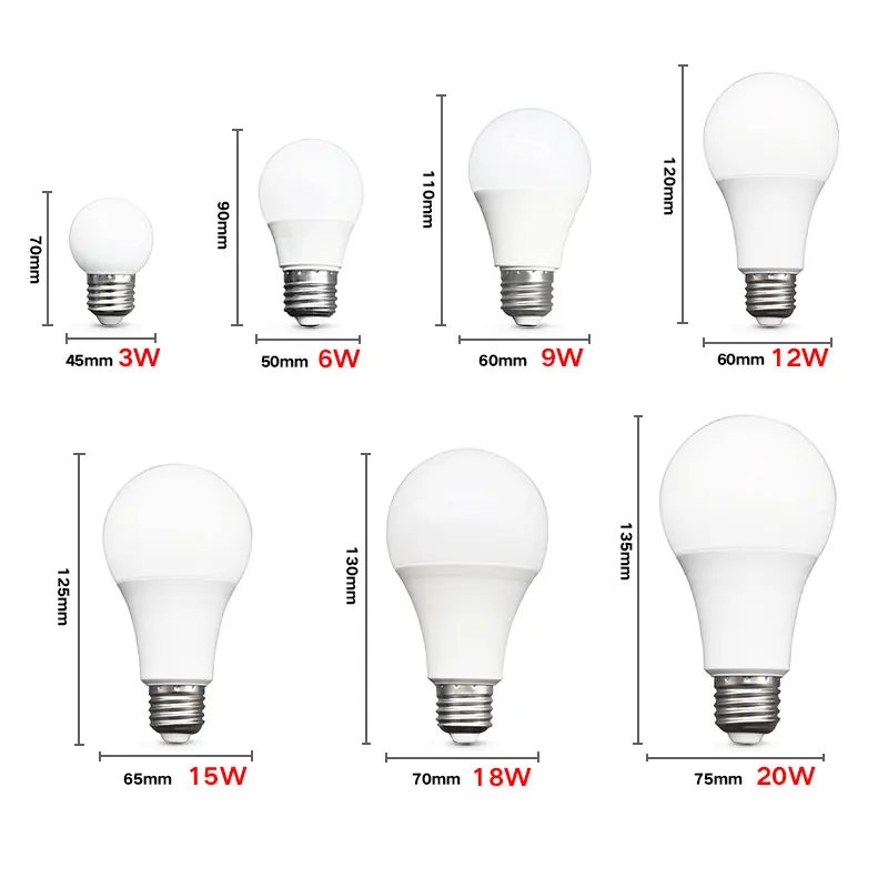 10 stücke Led-lampe Lampen E27 AC220V 240V Glühbirne Echt – Bild 3