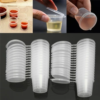 30 ml 50 ml 100 ml Einweg Kunststoff Takeaway Sauce Tasse Container Lebensmittel Box (30 Stück)