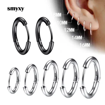 1 Paar Damen/Herren Edelstahl Kleine Creolen Ohrringe Piercing Ohrknorpel Tragus Einfache Dünne Kreise
